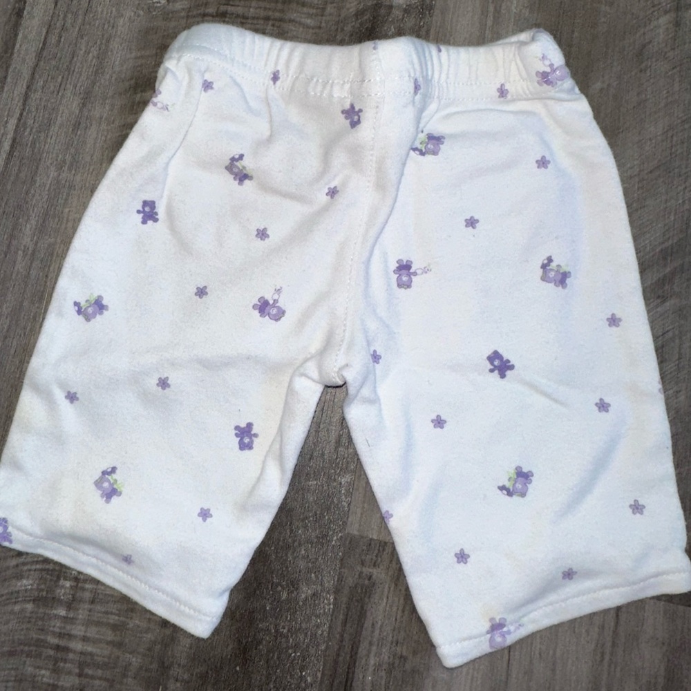 Kids Casual White and Purple Bottoms